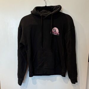 Reckless Black Hoodie with Pink Skeleton